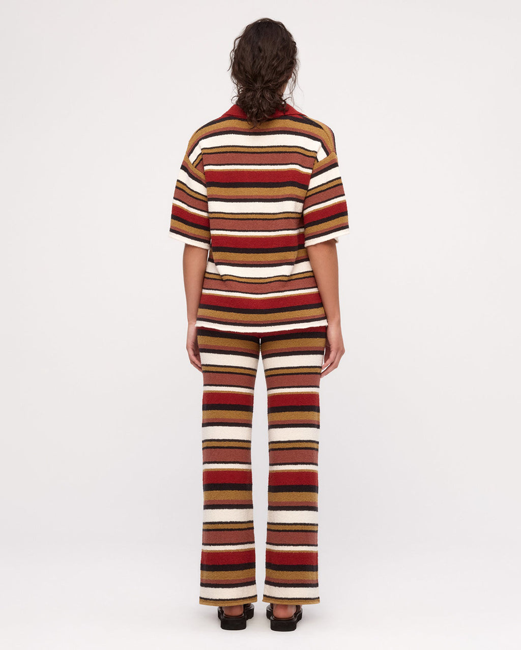Textured Knit Shirt - Earth Stripe - Zulu and Zephyr