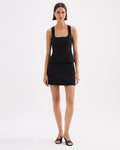 Thea Mini Skirt - Black - Nude Lucy