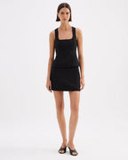 Thea Mini Skirt - Black - Nude Lucy