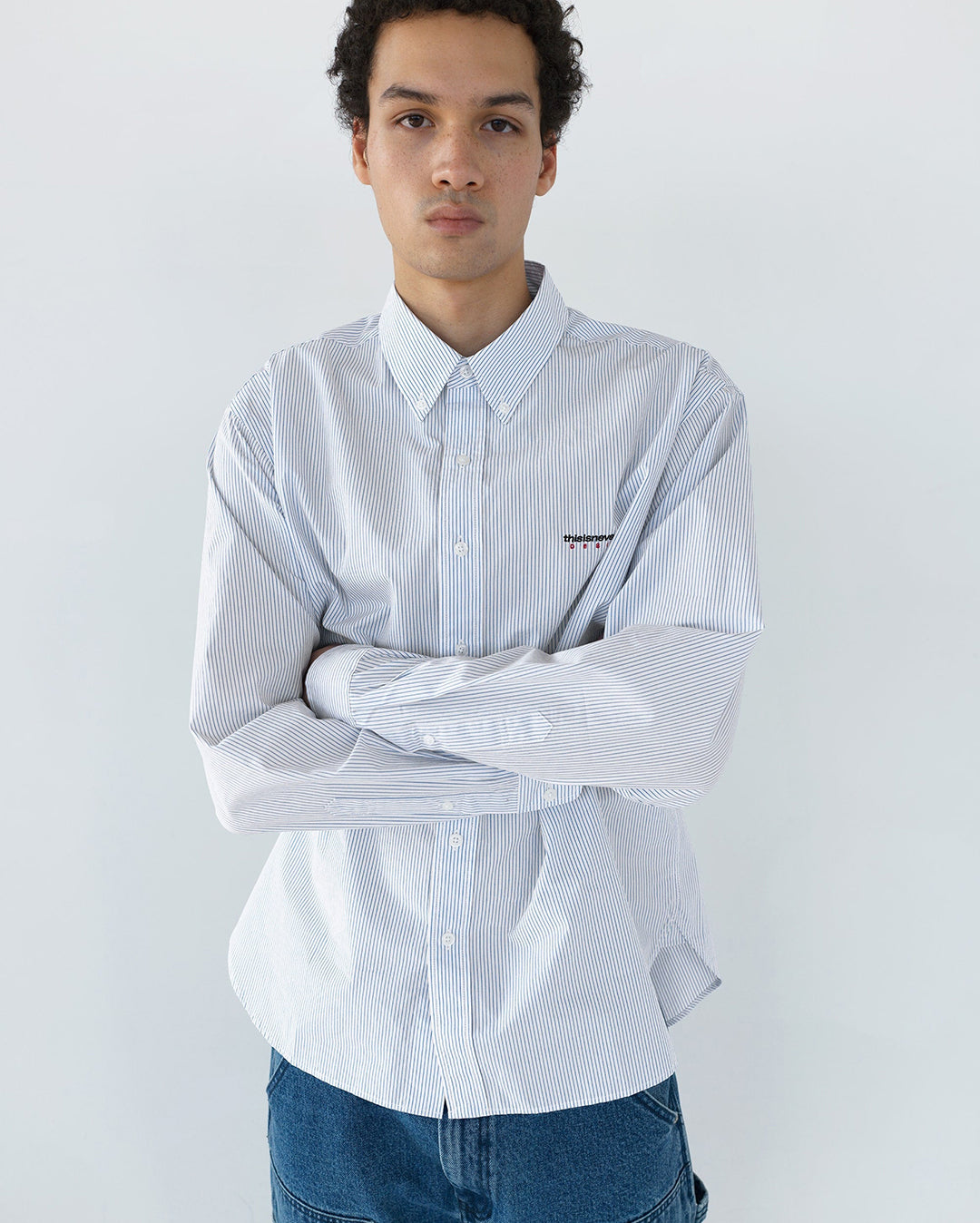 DSN Striped Shirt - White - thisisneverthat
