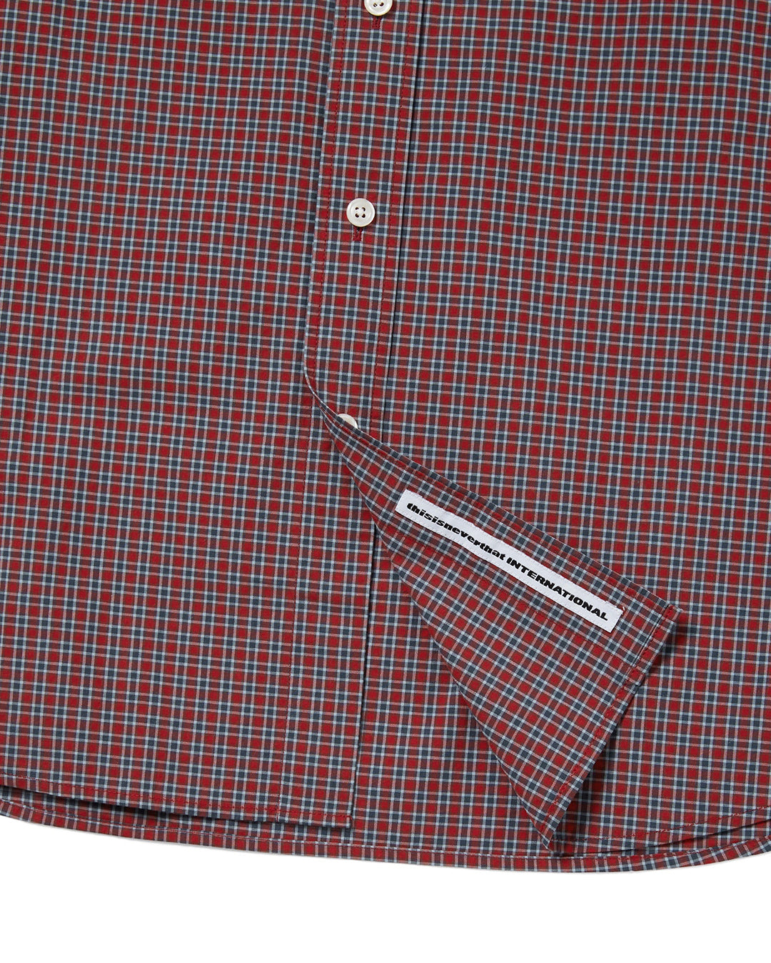 Lightweight Plaid Shirt - Red - thisisneverthat