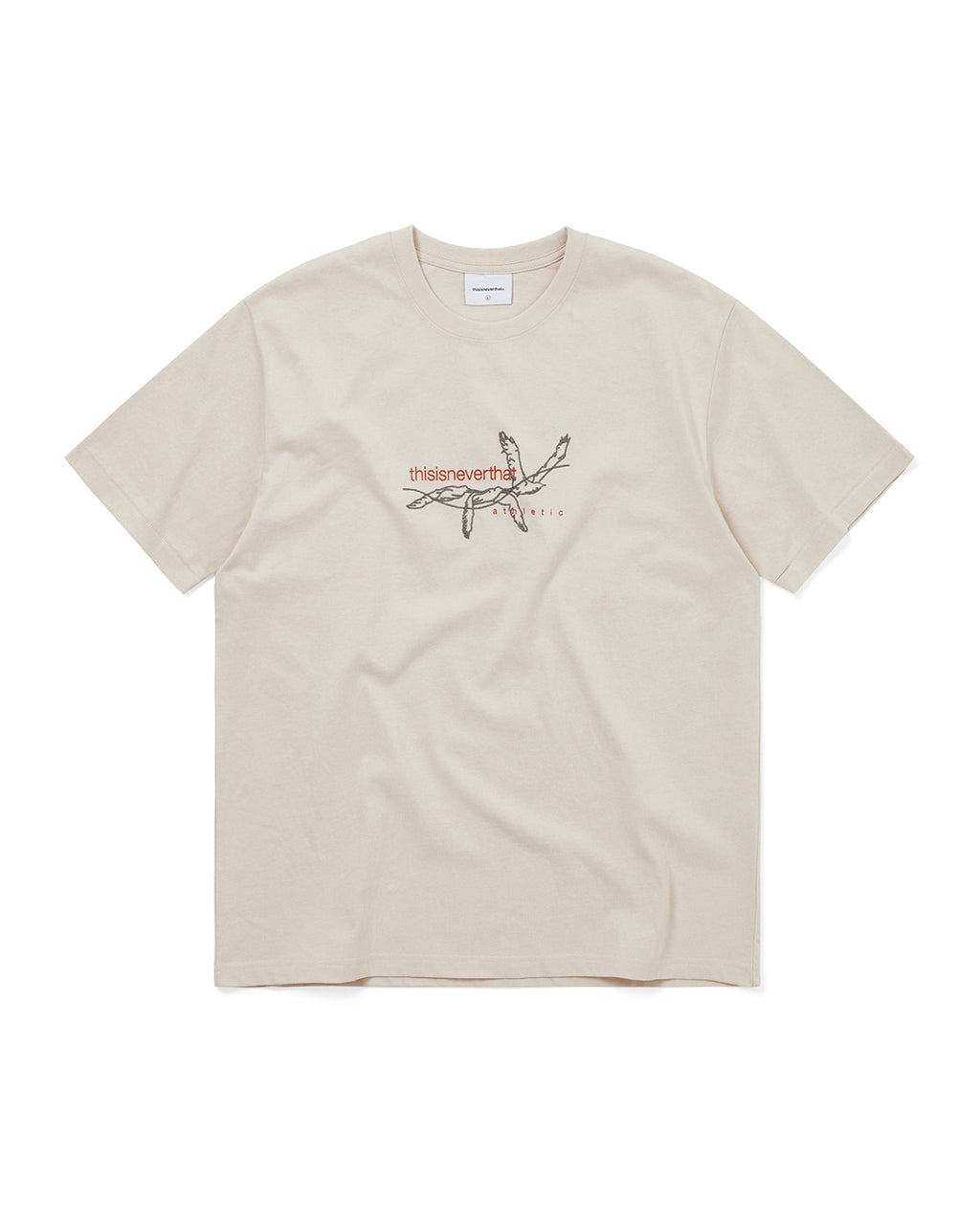 Stitched Birds Tee - Beige - thisisneverthat