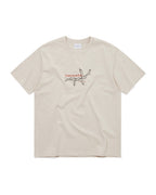 Stitched Birds Tee - Beige - thisisneverthat