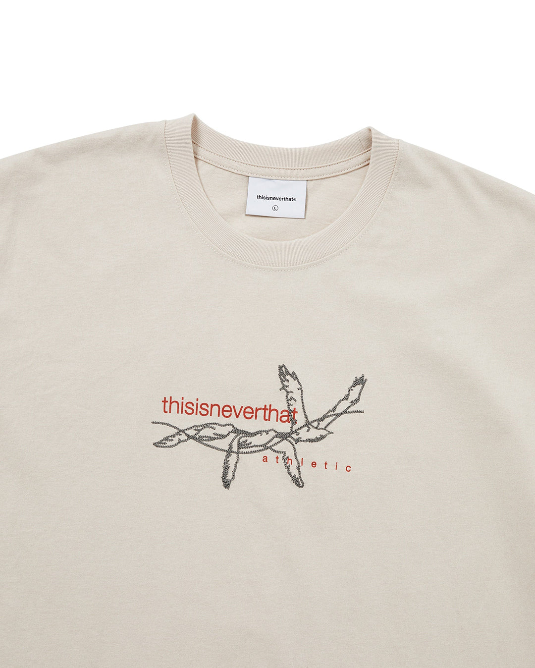 Stitched Birds Tee - Beige - thisisneverthat