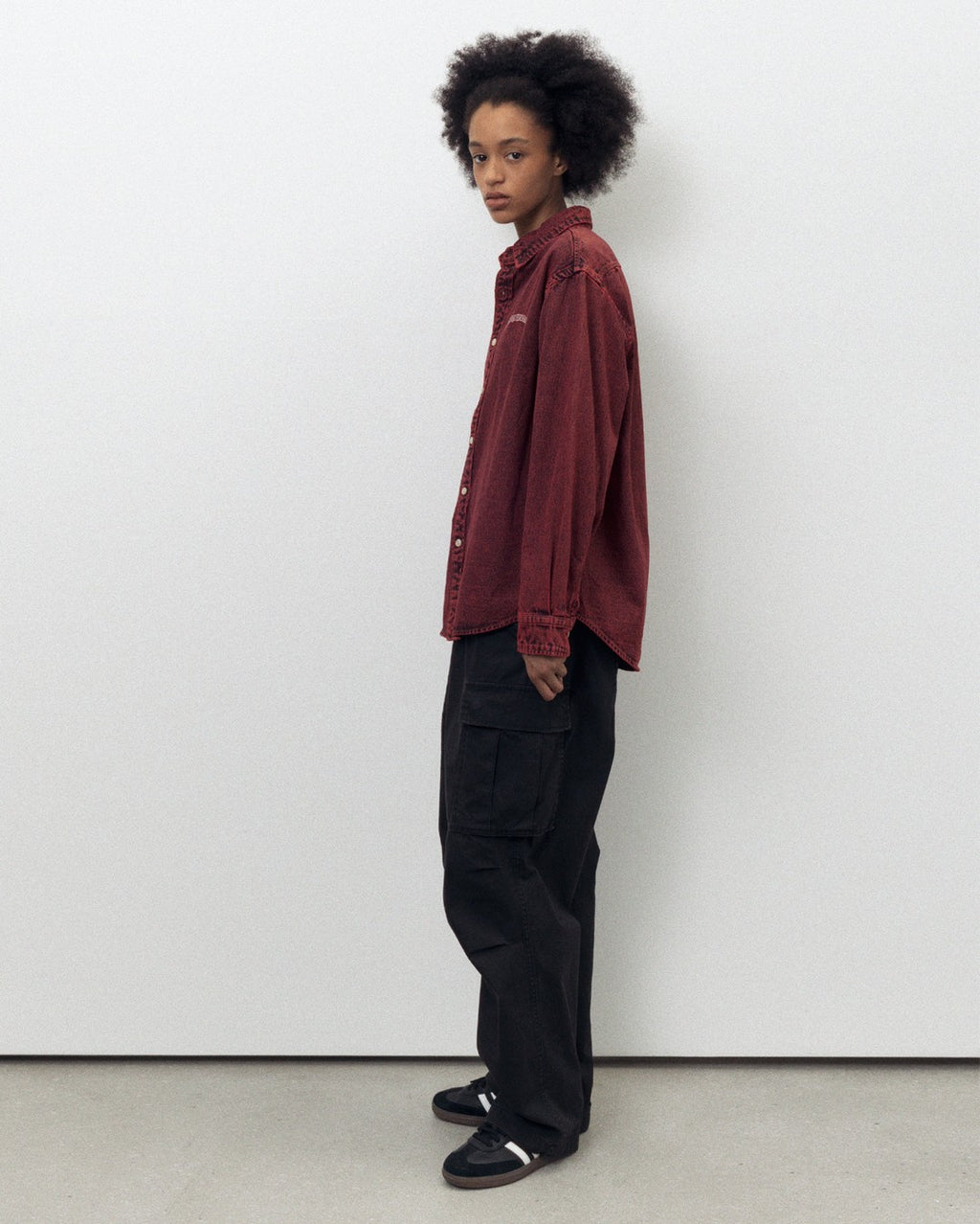Washed Denim Shirt - Red - thisisneverthat
