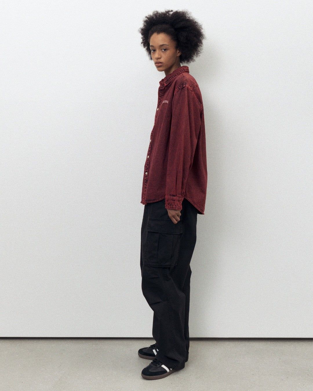 Washed Denim Shirt - Red - thisisneverthat