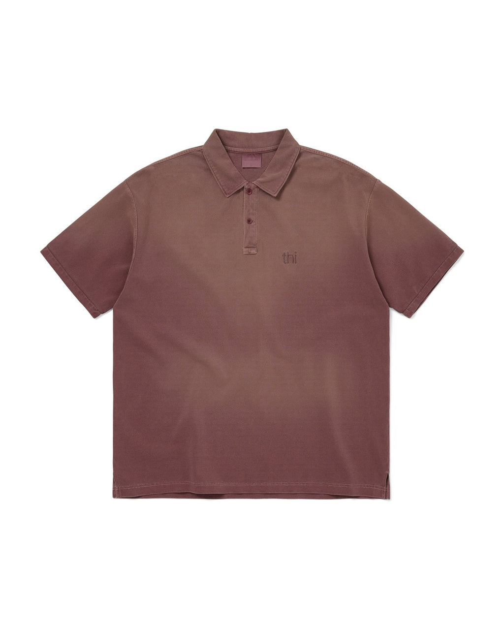 Washed Polo Shirt - Burgundy - thisisneverthat