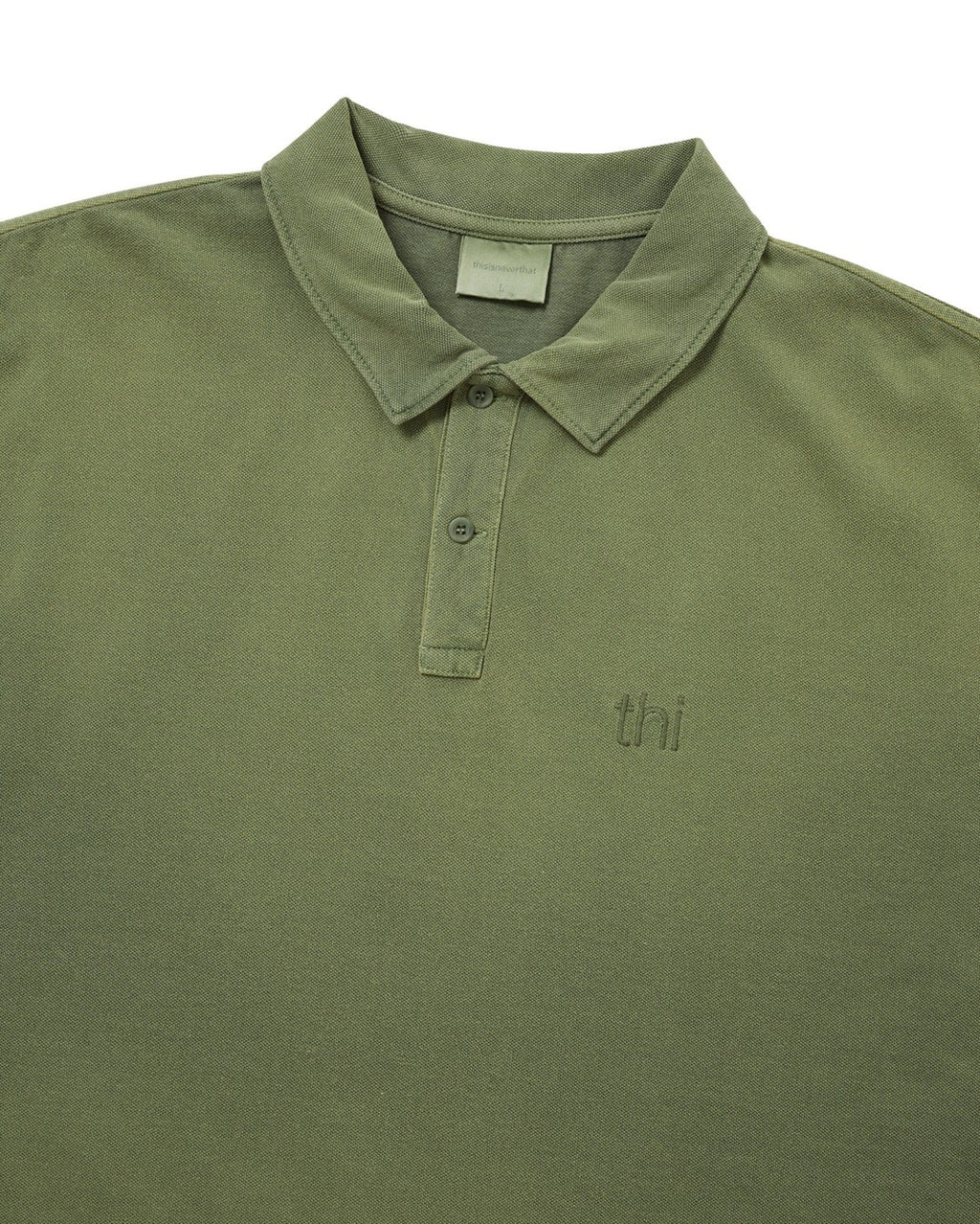 Washed Polo Shirt - Olive - thisisneverthat