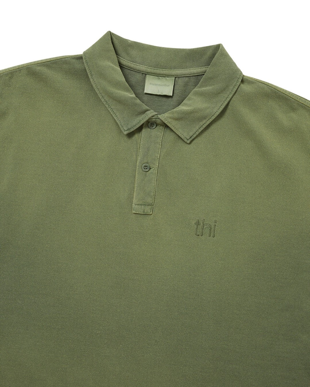 Washed Polo Shirt - Olive - thisisneverthat
