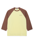 Three Quarter Sleeve Tee - Cinnamon/Light Yellow 1