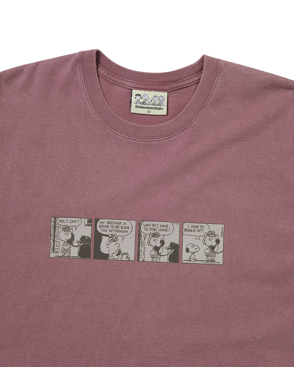 TNT Peanuts Comic Strip Tee - Fuchsia - thisisneverthat