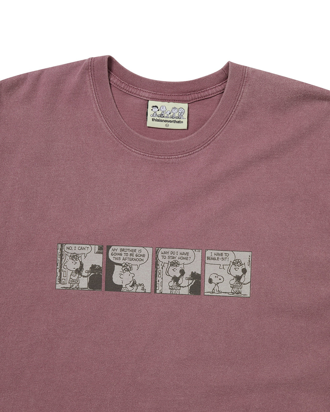 TNT Peanuts Comic Strip Tee - Fuchsia - thisisneverthat