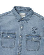 TNT Peanuts Denim Shirt - Blue - thisisneverthat