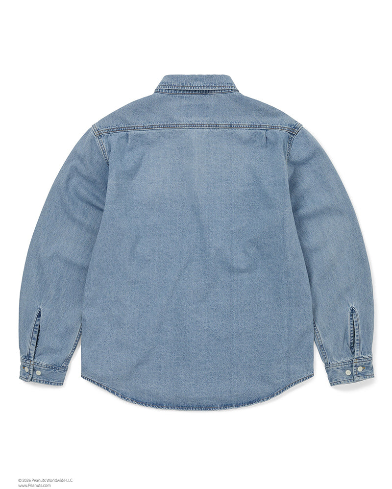 TNT Peanuts Denim Shirt - Blue - thisisneverthat
