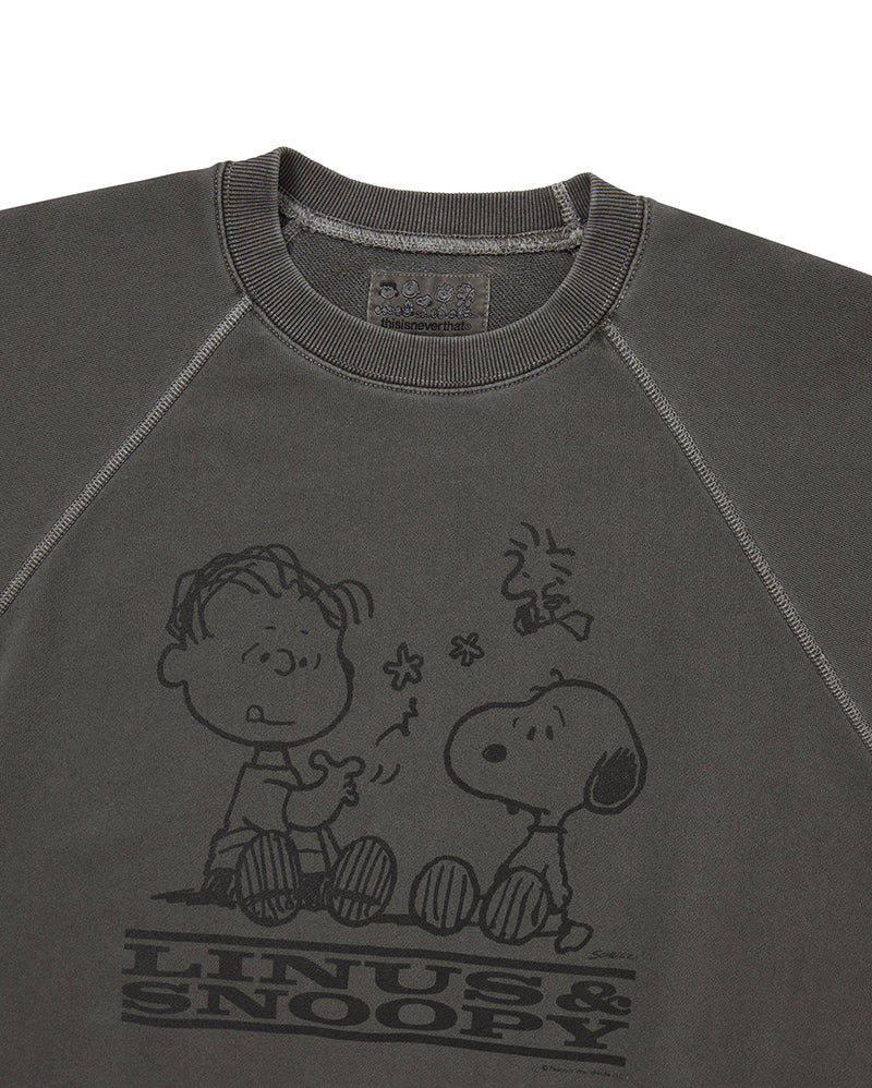 TNT Peanuts Faded Crewneck - Charcoal - thisisneverthat
