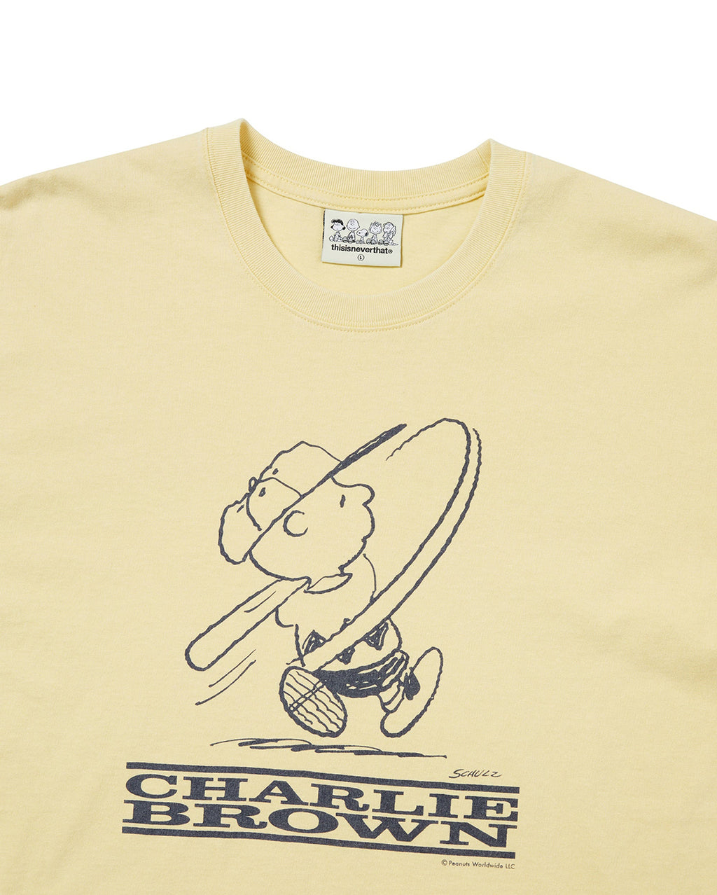 TNT Peanuts Tee - Faded Yellow - thisisneverthat