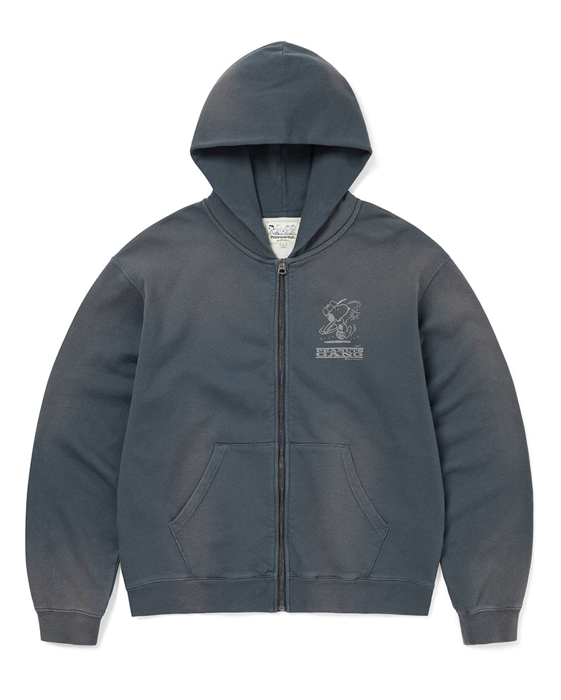 TNT Peanuts Zip Up Hoodie - Faded Navy - thisisneverthat