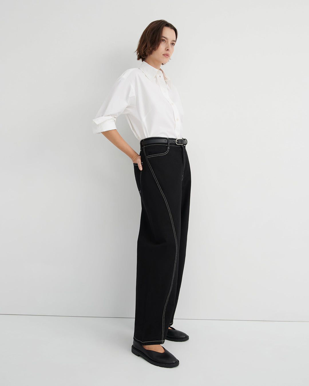 Twist Jeans - Black Denim - Kowtow