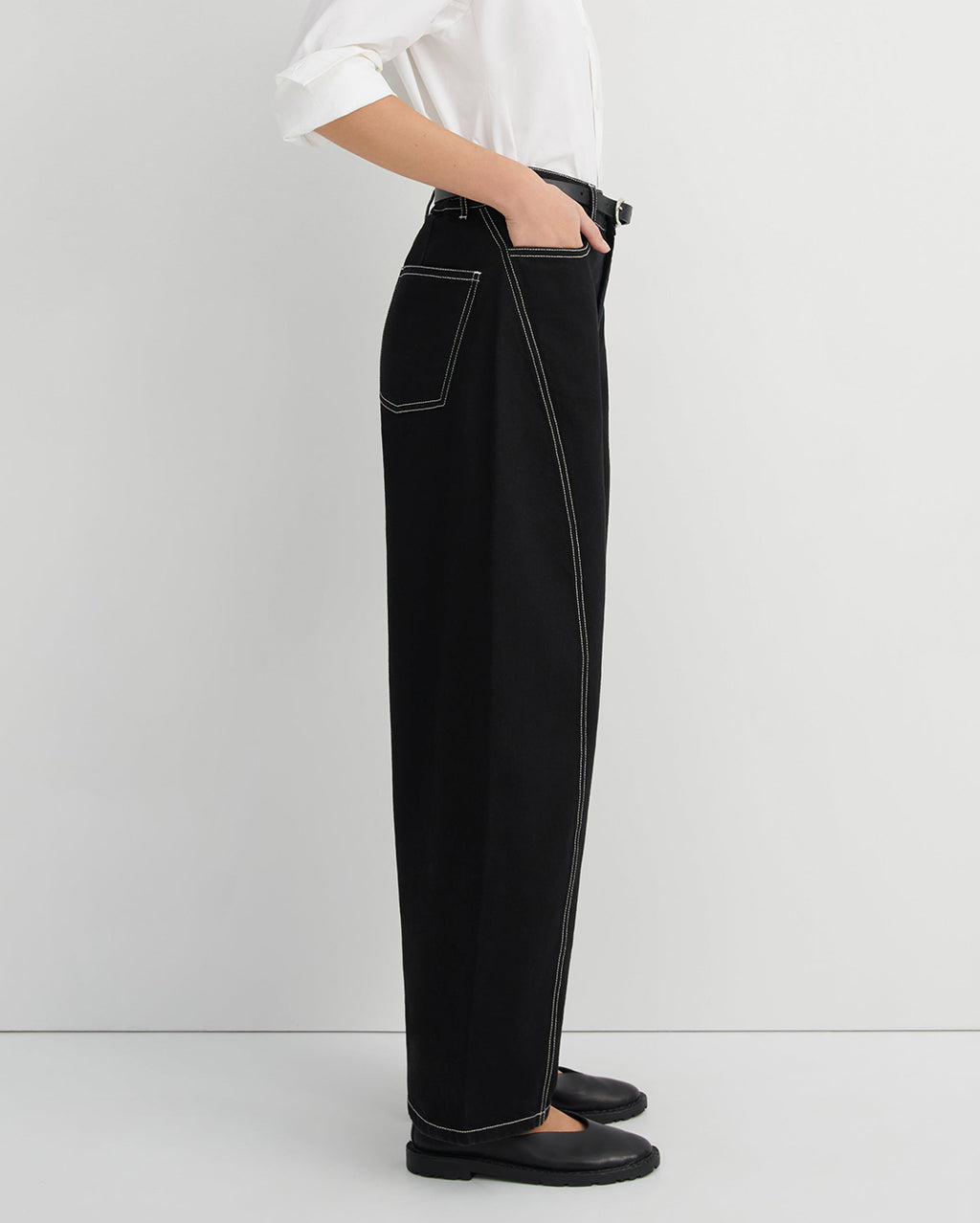 Twist Jeans - Black Denim - Kowtow