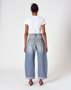 Gigi Turn Up Barrel Denim Jeans by Rollas - view 6