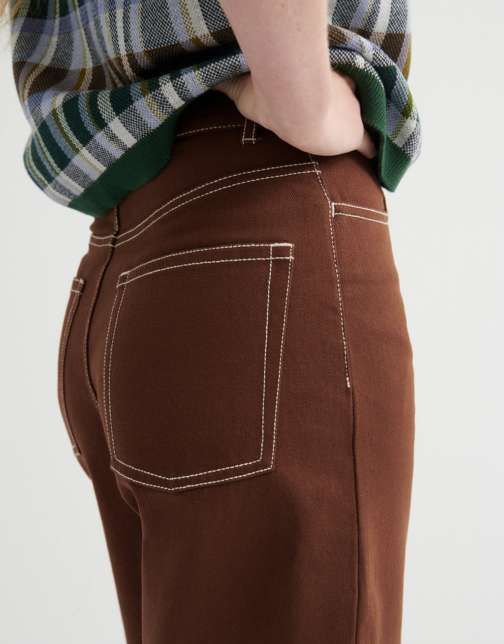 Unity Jeans - Brown Denim by Kowtow - view 6