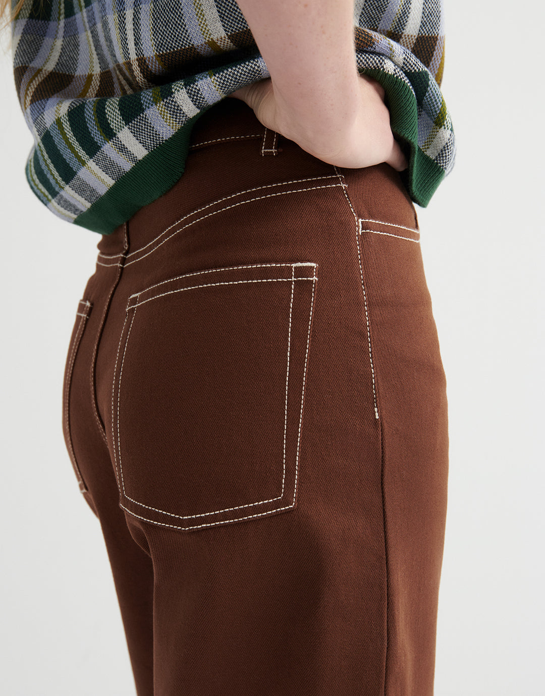 Unity Jeans - Brown Denim by Kowtow - view 6
