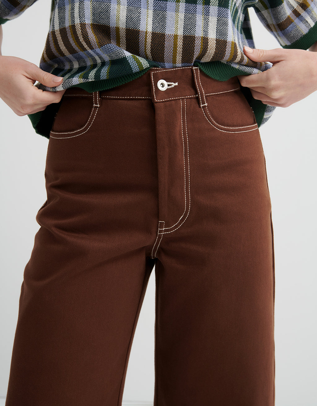 Unity Jeans - Brown Denim by Kowtow - view 7
