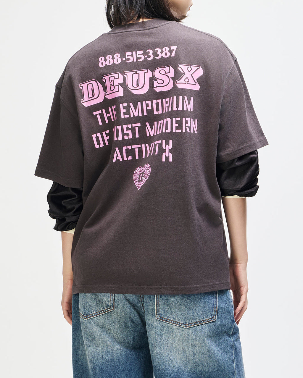 Upstairs Os Tee - Anthracite Grey - Deus Ex Machina