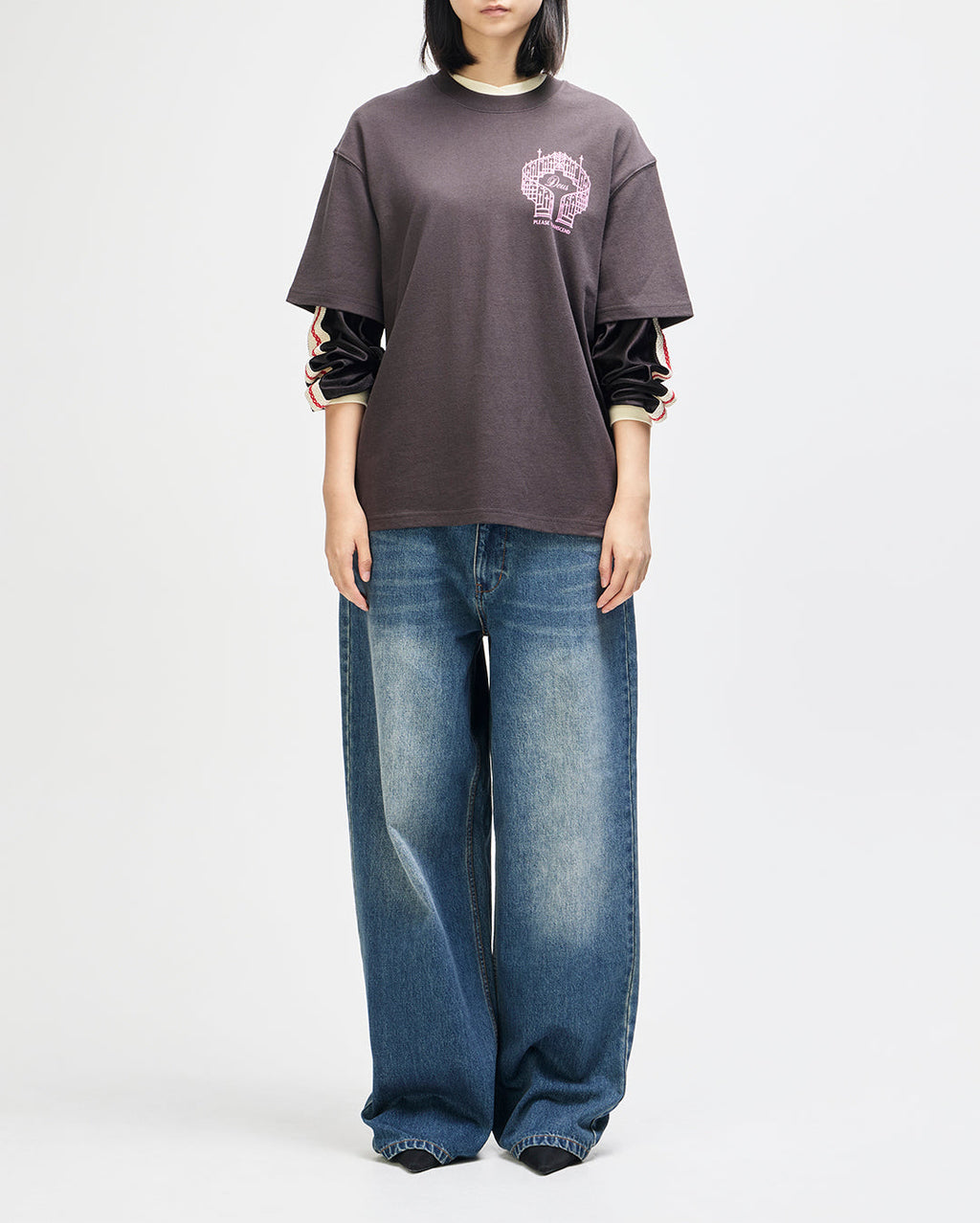 Upstairs Os Tee - Anthracite Grey - Deus Ex Machina