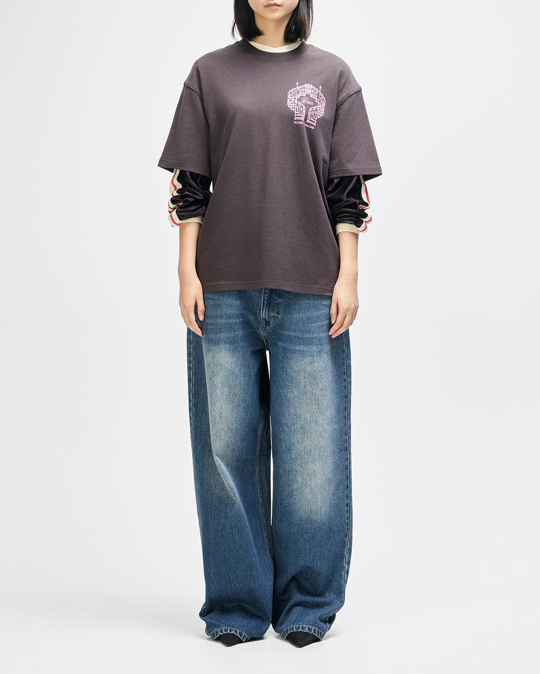 Upstairs Os Tee - Anthracite Grey - Deus Ex Machina
