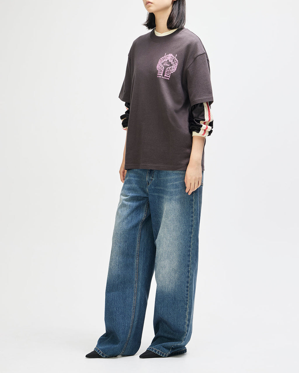 Upstairs Os Tee - Anthracite Grey - Deus Ex Machina