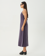Valley - Cupro Midi Dress - Aubergine - Afends