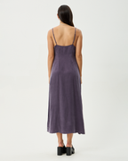 Valley - Cupro Midi Dress - Aubergine - Afends