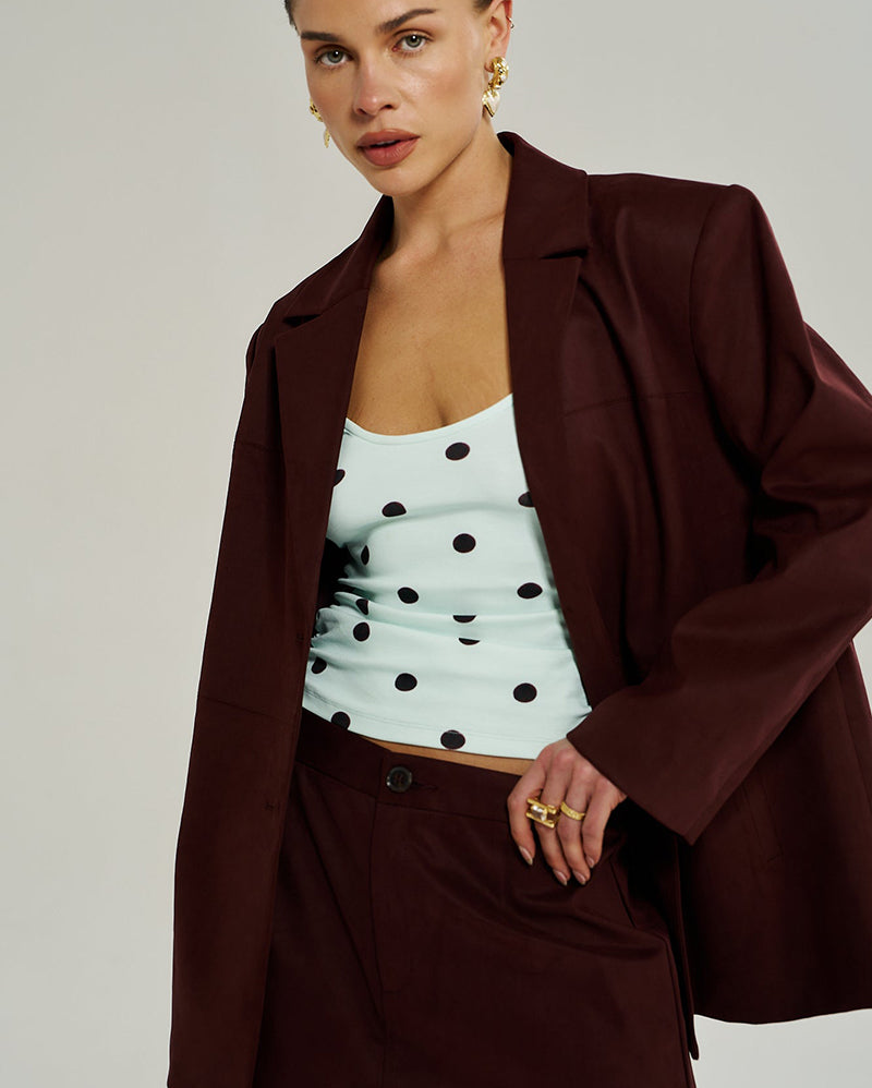 Vegan Suede Jacket - Syrah - Summi Summi