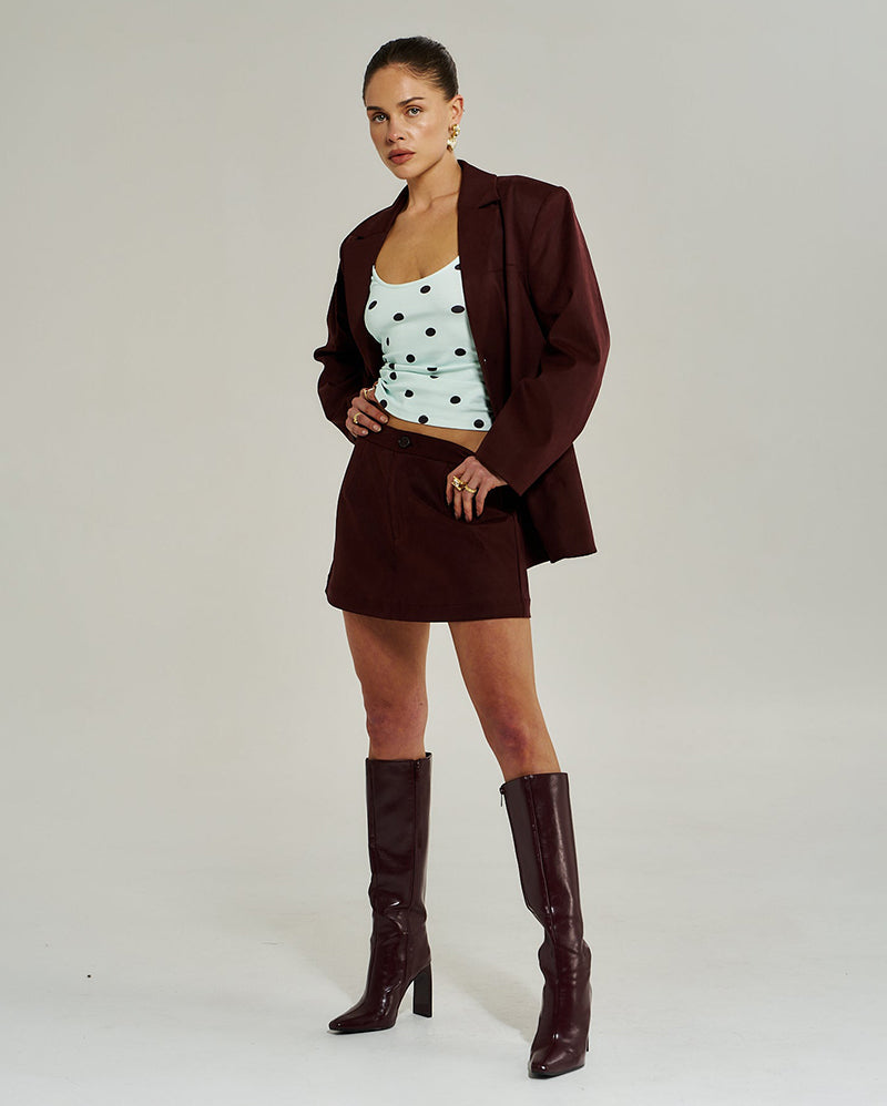 Vegan Suede Jacket - Syrah - Summi Summi