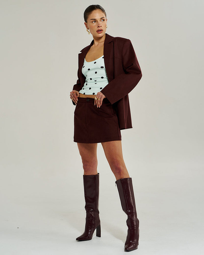 Vegan Suede Jacket - Syrah - Summi Summi