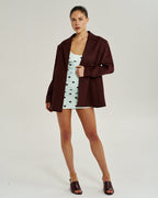 Vegan Suede Jacket - Syrah - Summi Summi