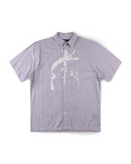Vivian Boxy Stripe Short Sleeve Shirt - Grey - Former