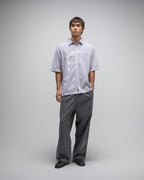 Vivian Boxy Stripe Short Sleeve Shirt - Grey - Former
