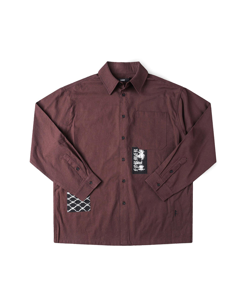 Vivian Engineered Long Sleeve Shirt - Bark - Former