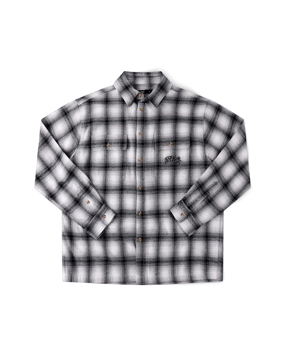 Vivian Flannel Long Sleeve Shirt - Grey - Former