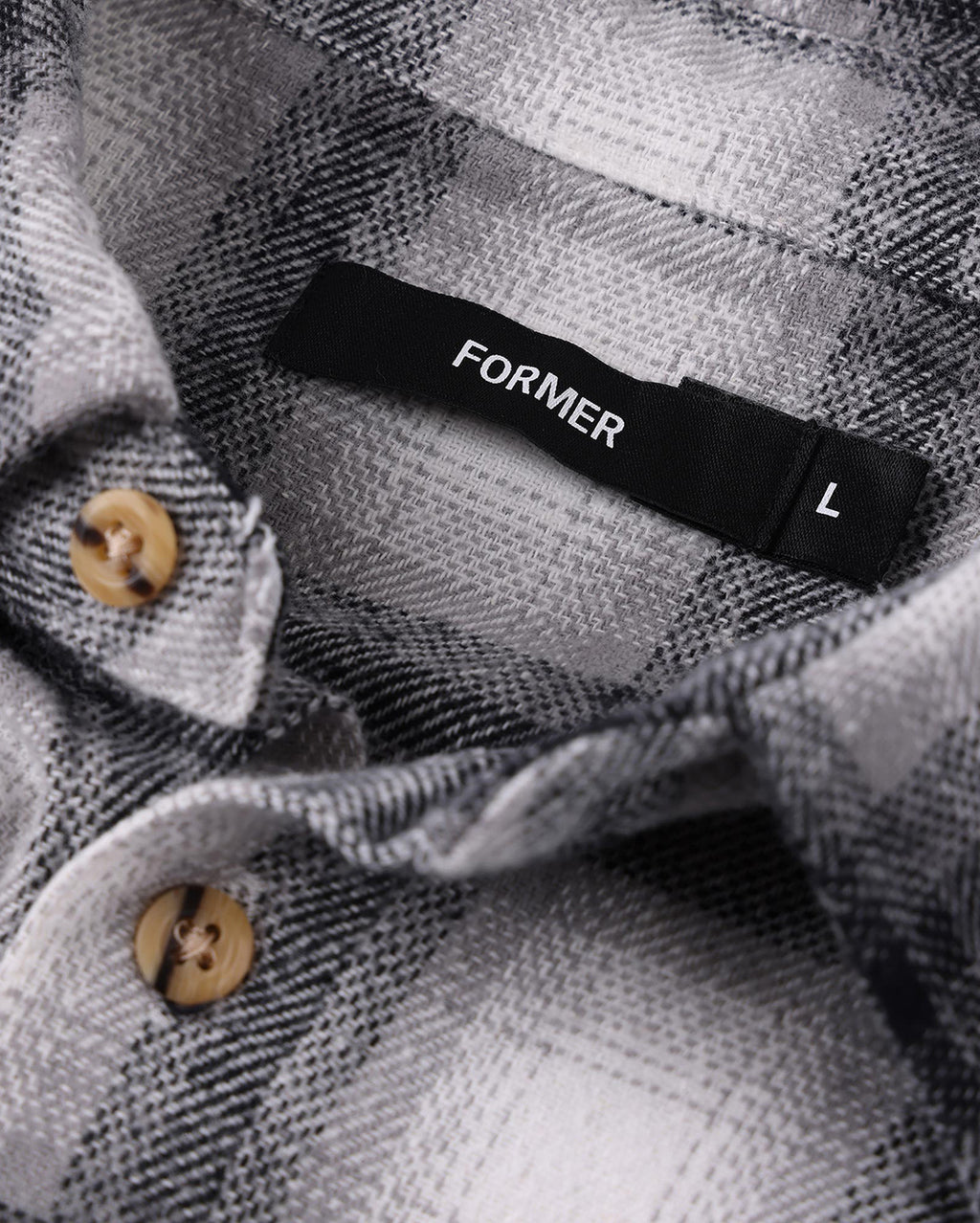 Vivian Flannel Long Sleeve Shirt - Grey - Former