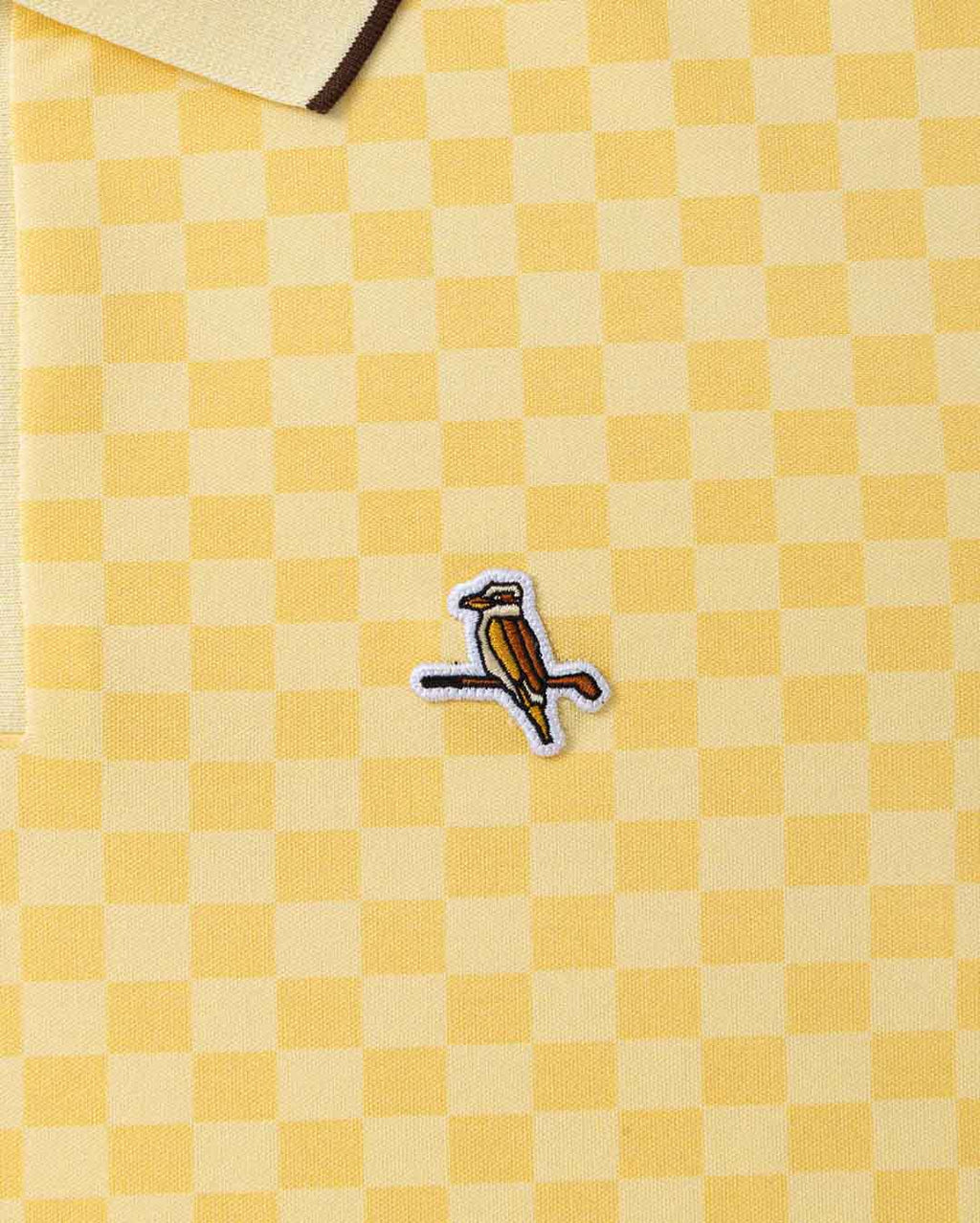 Walker Featherlite Kooka Polo - Lemon Check - Walker Golf Things