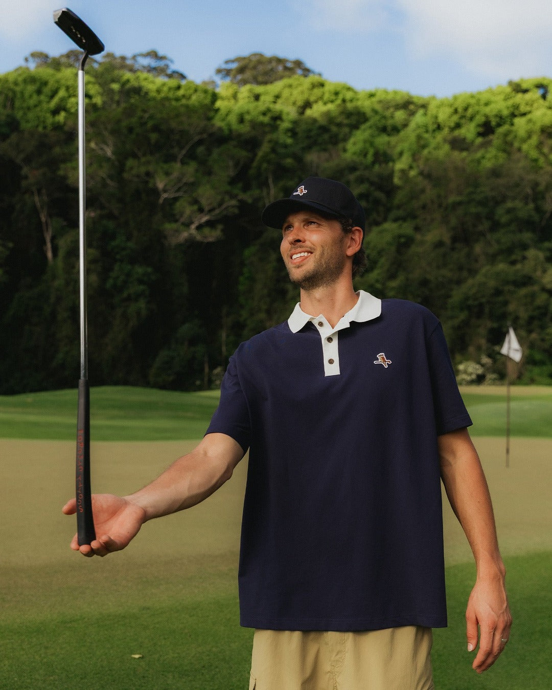 Kooka Two-Tone Polo - Navy / White - Walker Golf Things