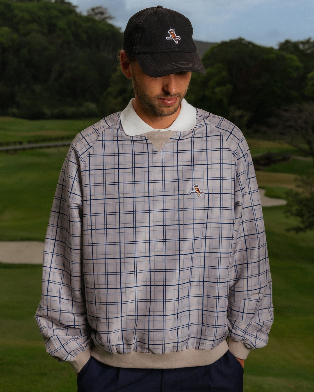 Kooka Windbreaker - Sand / Navy - Walker Golf Things