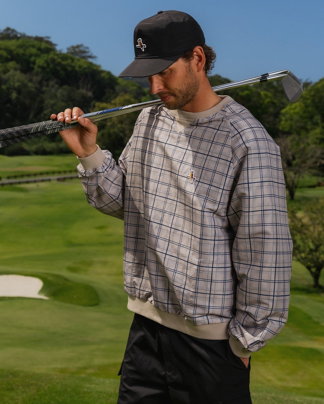 Kooka Windbreaker - Sand / Navy - Walker Golf Things