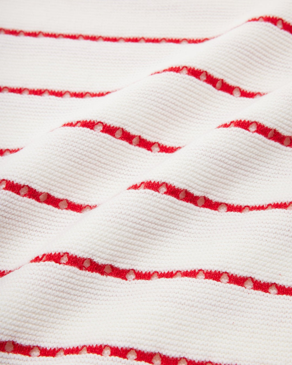 Womens Links Knit Polo - White / Red - Walker Golf Things