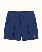 Womens Pleat Short - Navy - Walker Golf Things