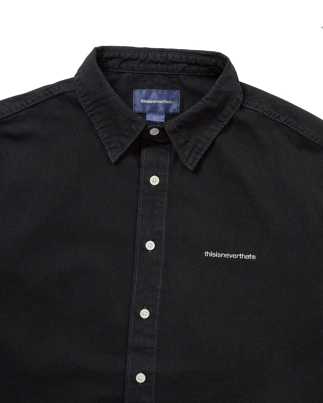 Washed Denim S/S Shirt - Black - thisisneverthat