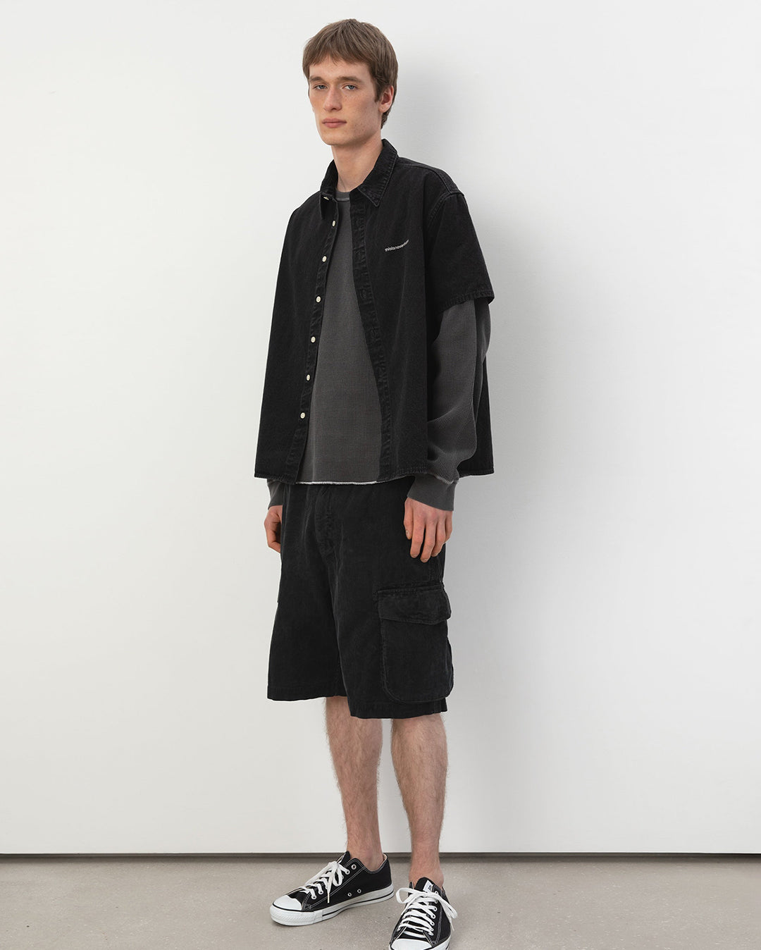 Washed Denim S/S Shirt - Black - thisisneverthat